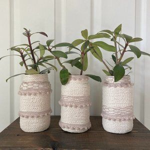Boho Rope Vases | Set of 3